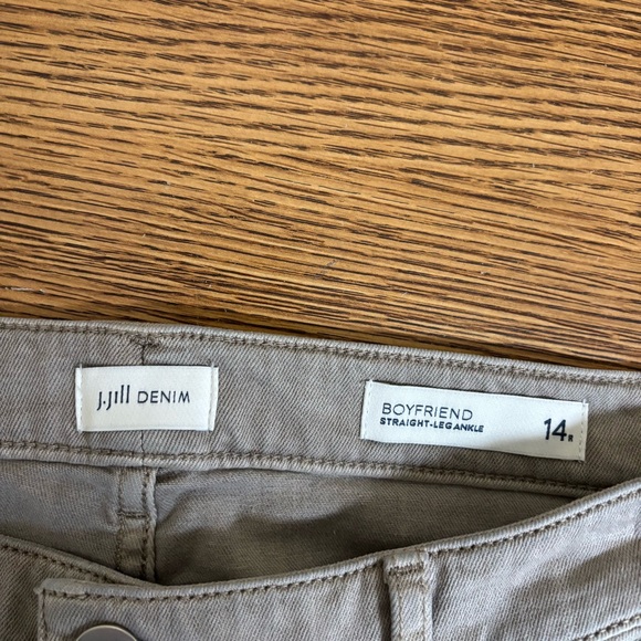 J. Jill Jeans Womens 14 Grey Boyfriend Straight Leg Ankle Zip Fly 5 Pocket Denim - Picture 7 of 9
